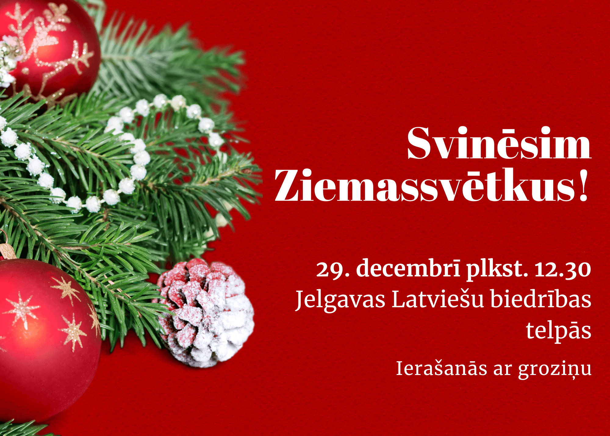 Sanāksim uz kopīgu svētku svinēšanu!