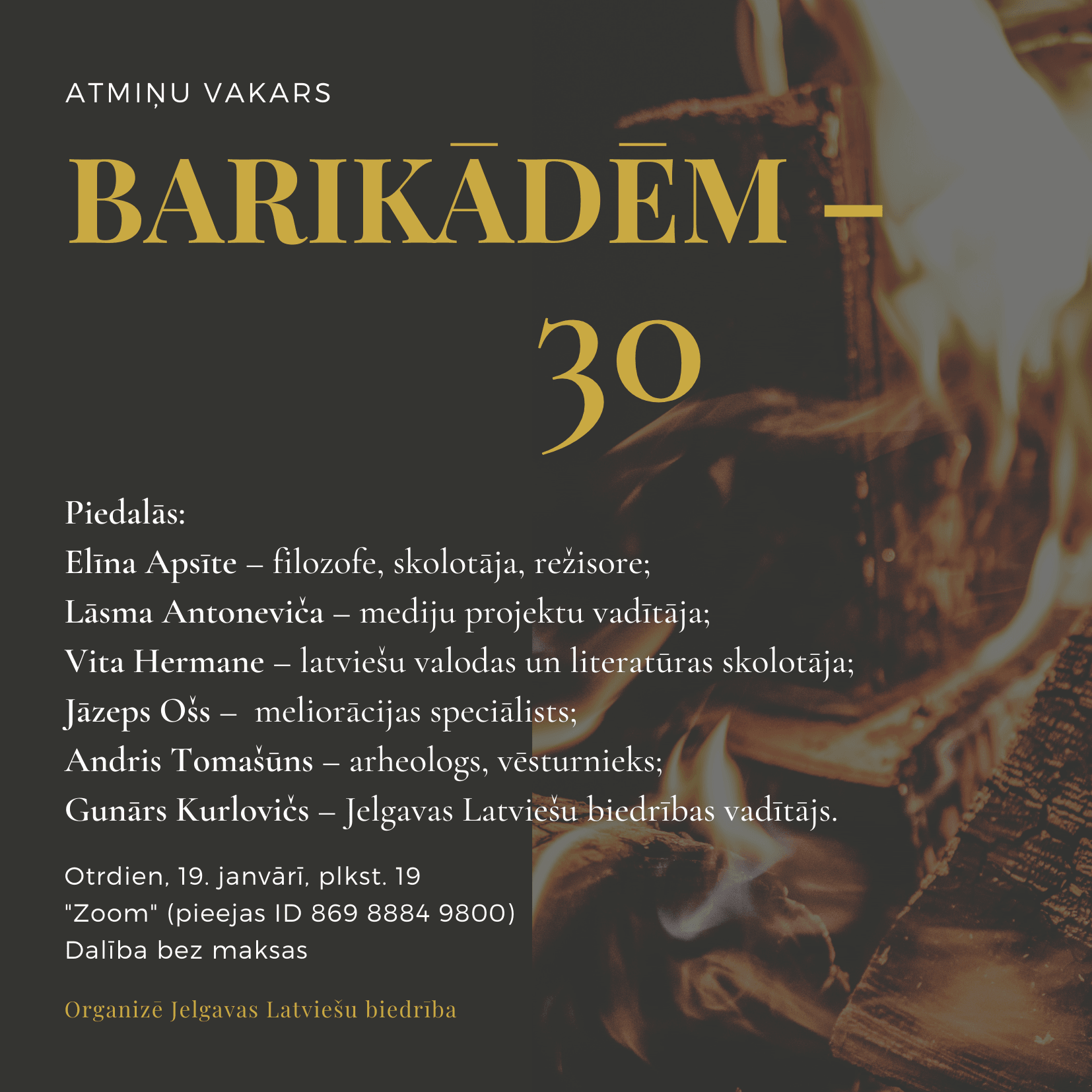 Aicinām uz barikāžu laika atmiņu vakaru!