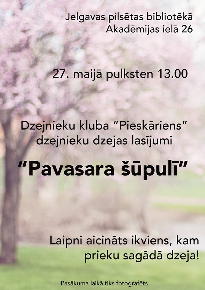 “Pieskāriena” dzejnieki aicina uz dzejas lasījumiem 